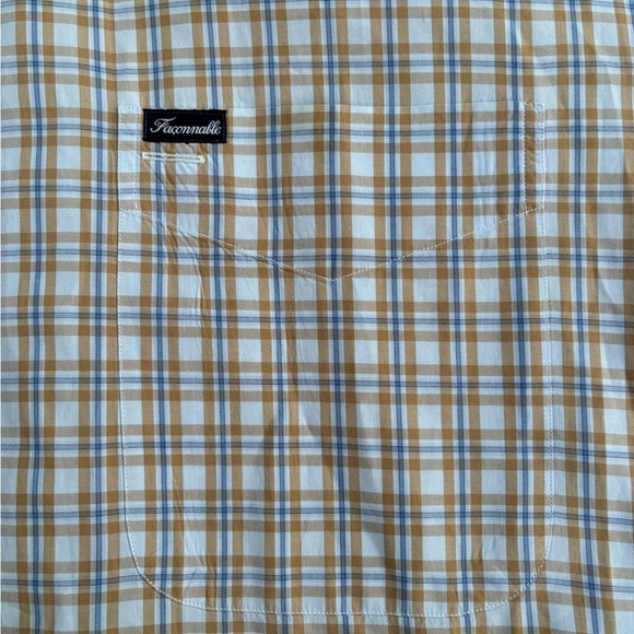 Facconable Short Sleeve Button Down Shirt Plaid Size XL - Made in USA - Picture 4 of 8